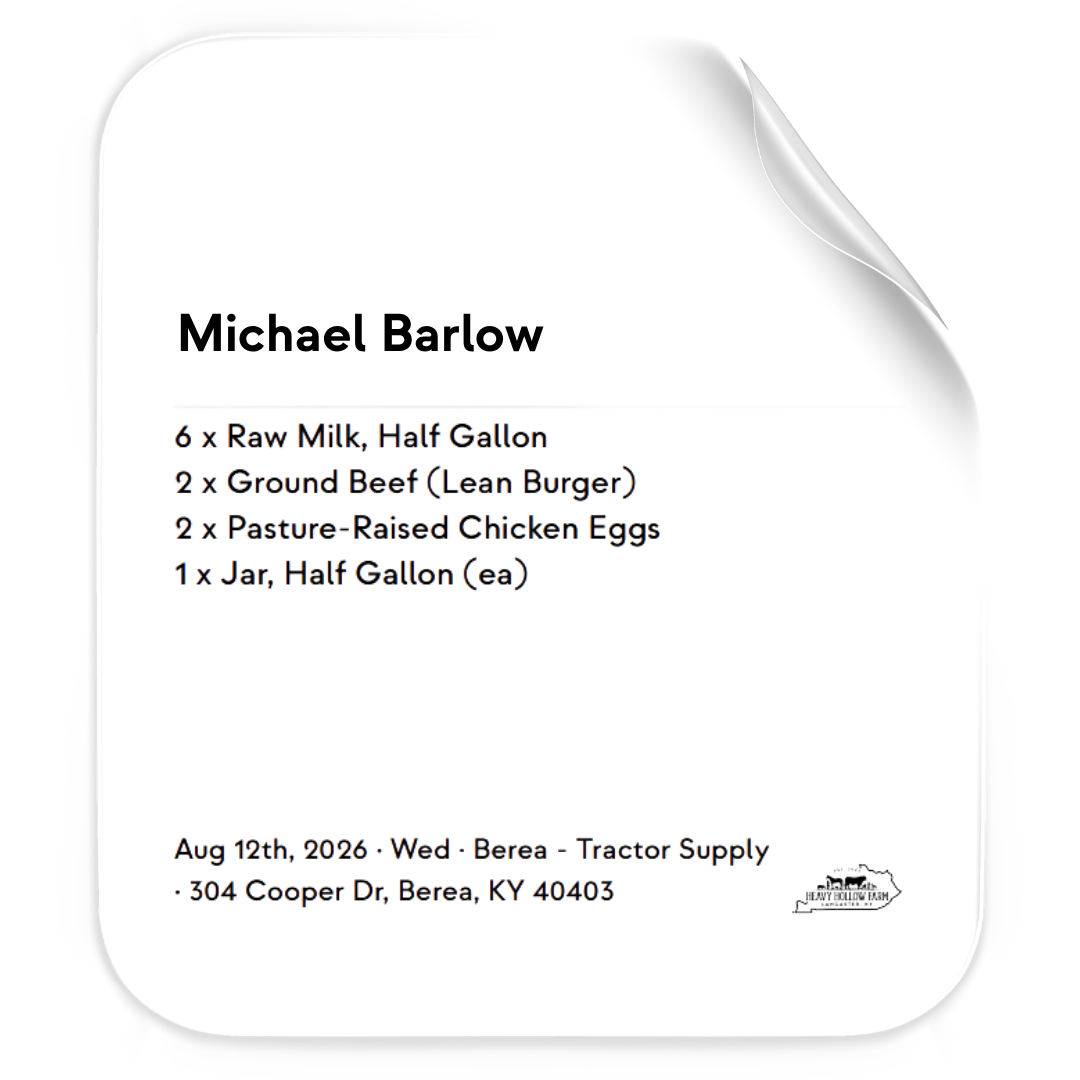 Packing label for a member order