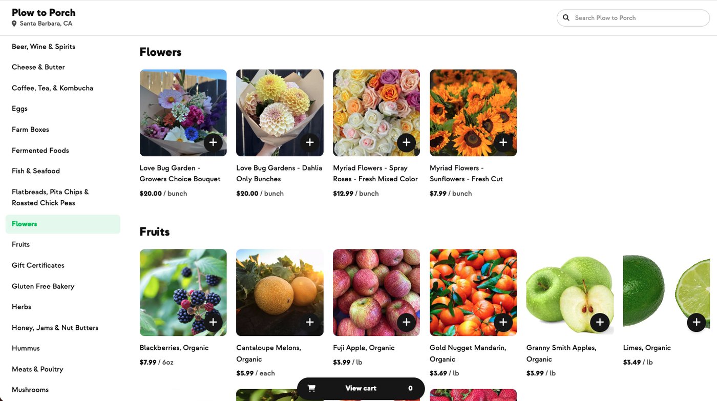 One shop carrying products from several producers
