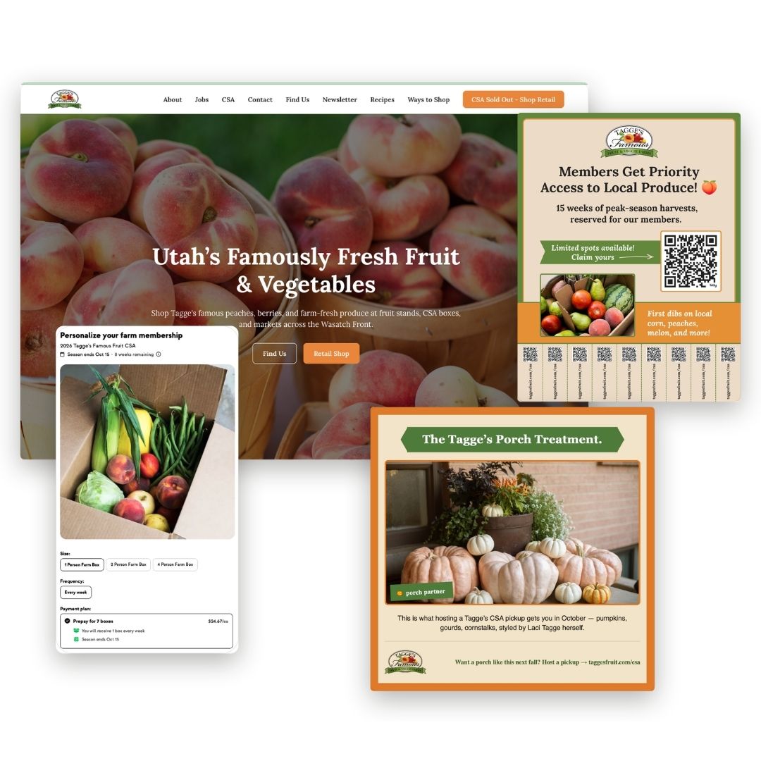 A farm website built and included with every Farmhand plan
