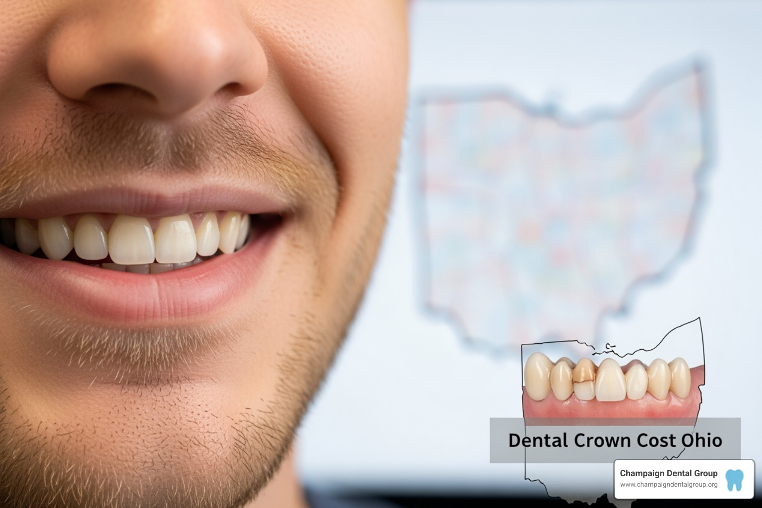 dentist discussing payment options - Dental crown cost Ohio