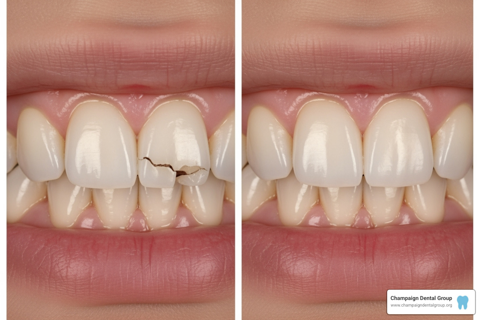 Before-and-after comparison of dental bonding - Dental Bonding Cost