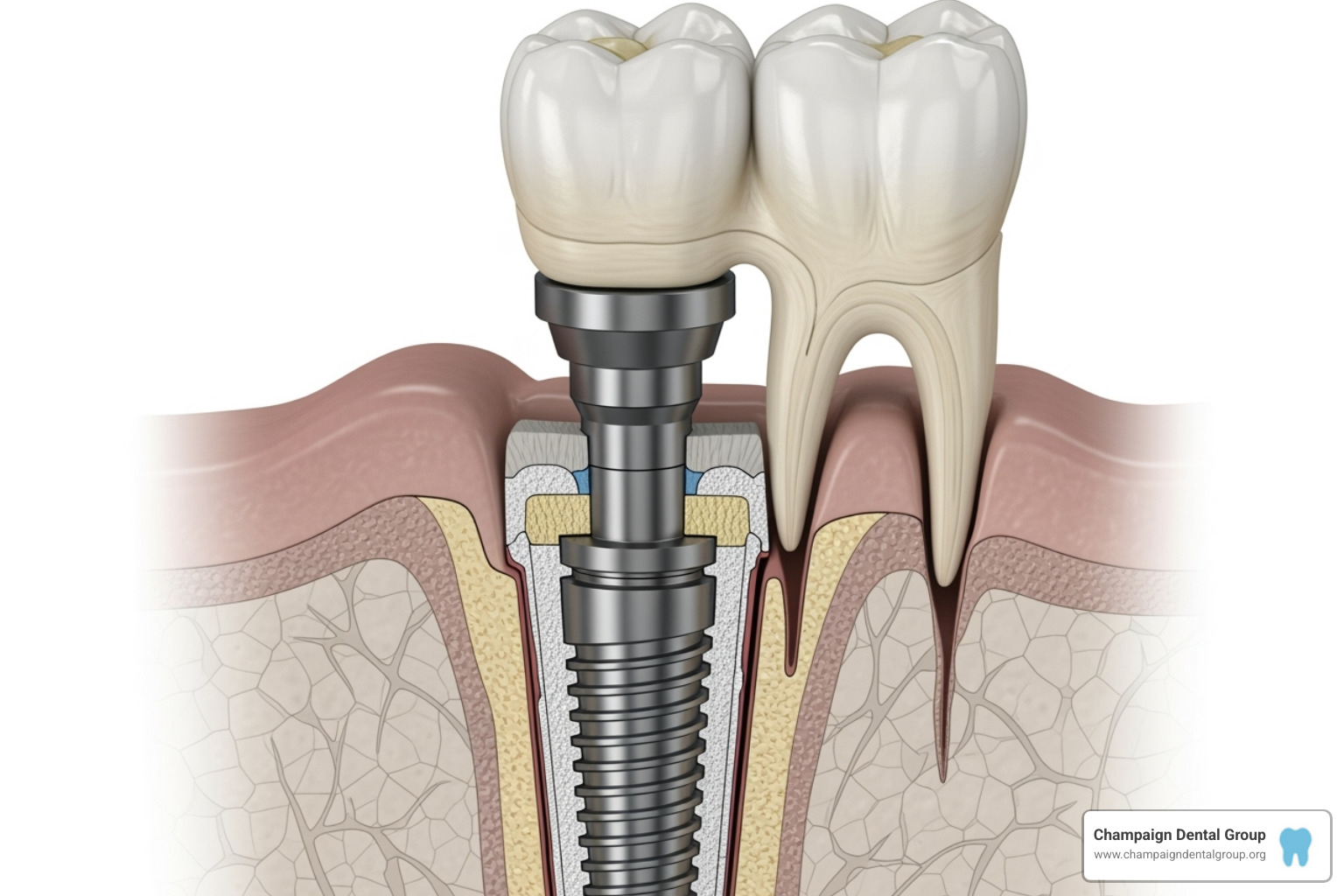 dental implant diagram - can you get composite veneers with missing teeth