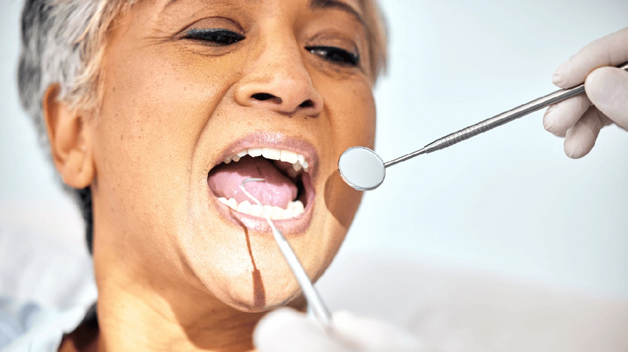 patient receiving gentle urgent dental care