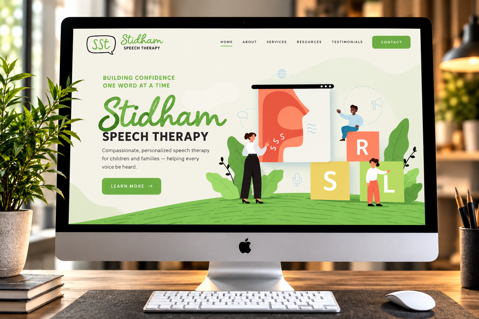 Pediatric speech therapy practice website for Stidham Speech Therapy, designed by 42nd Street