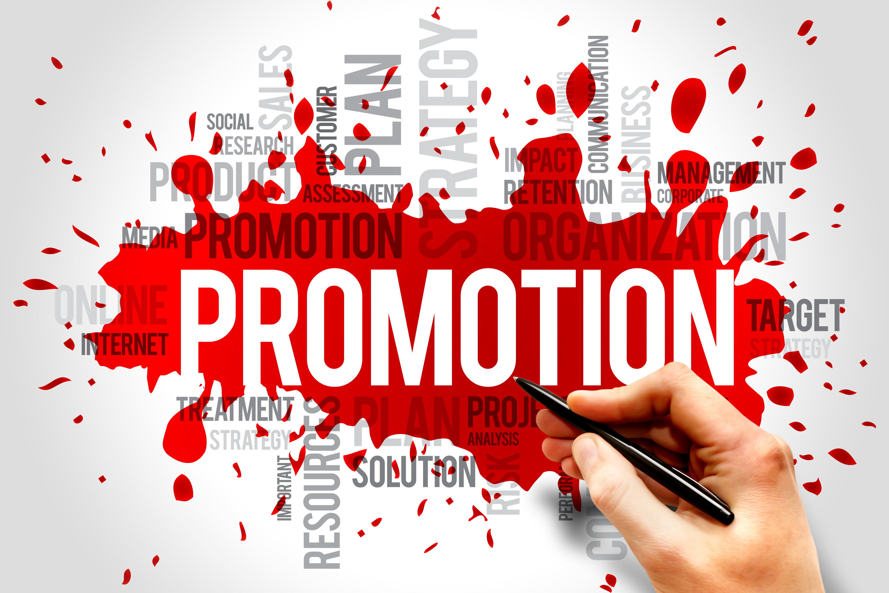 Promotion word cloud advertising and marketing offer concept, Knoxville TN