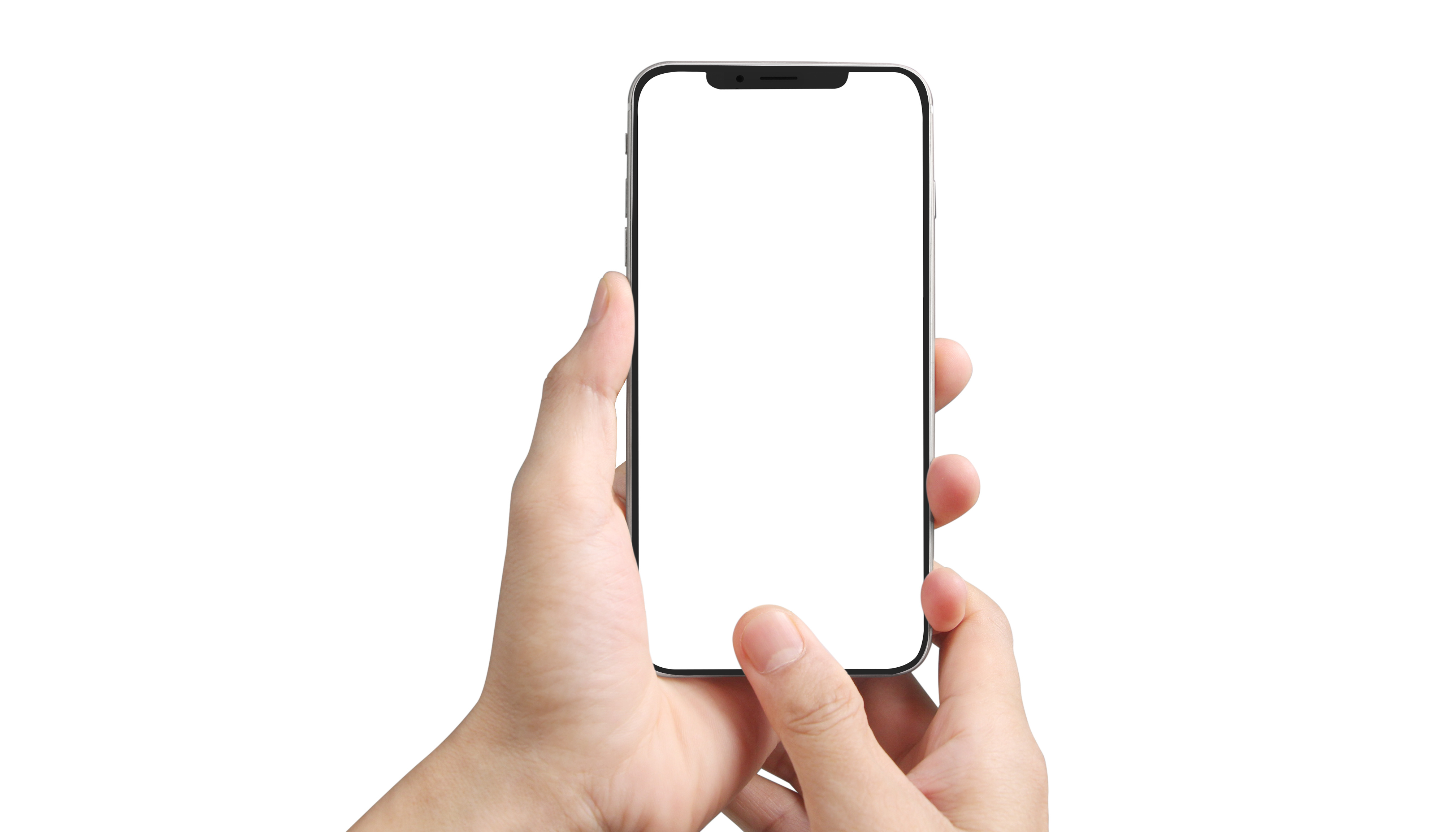 Hand holding a smartphone showing responsive mobile web design, Alcoa TN
