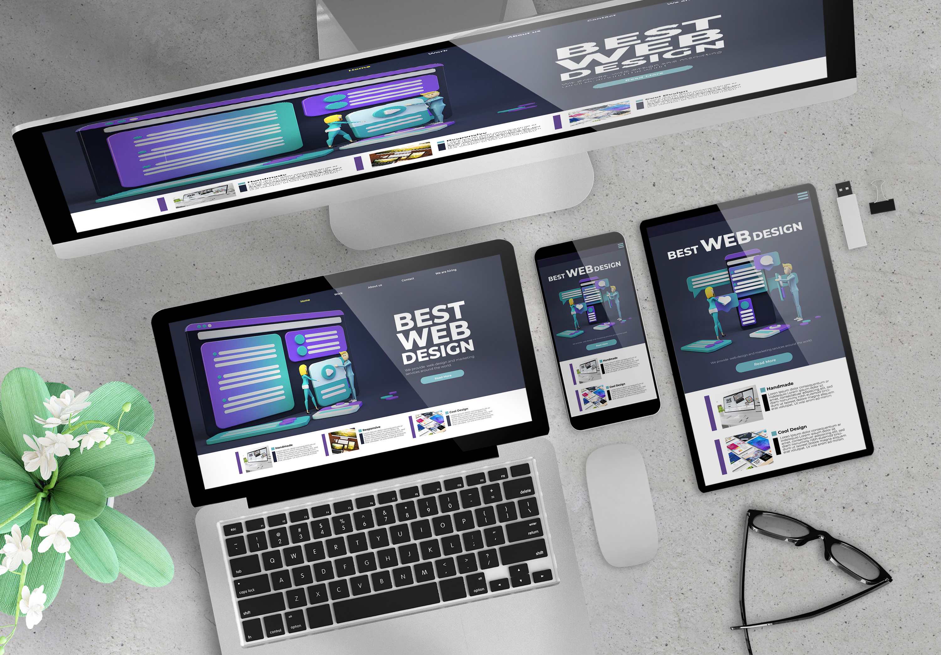 Responsive website design displayed on multiple devices, Knoxville TN