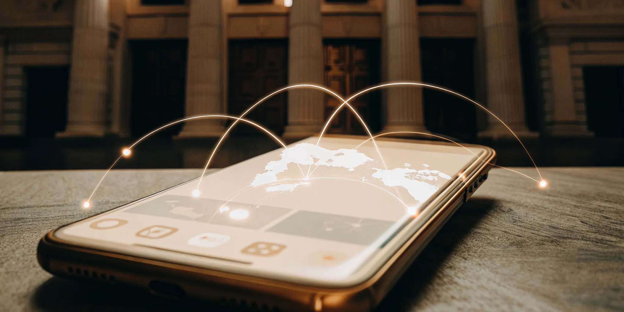 How open banking works in Canada with secure data connections on a smartphone.