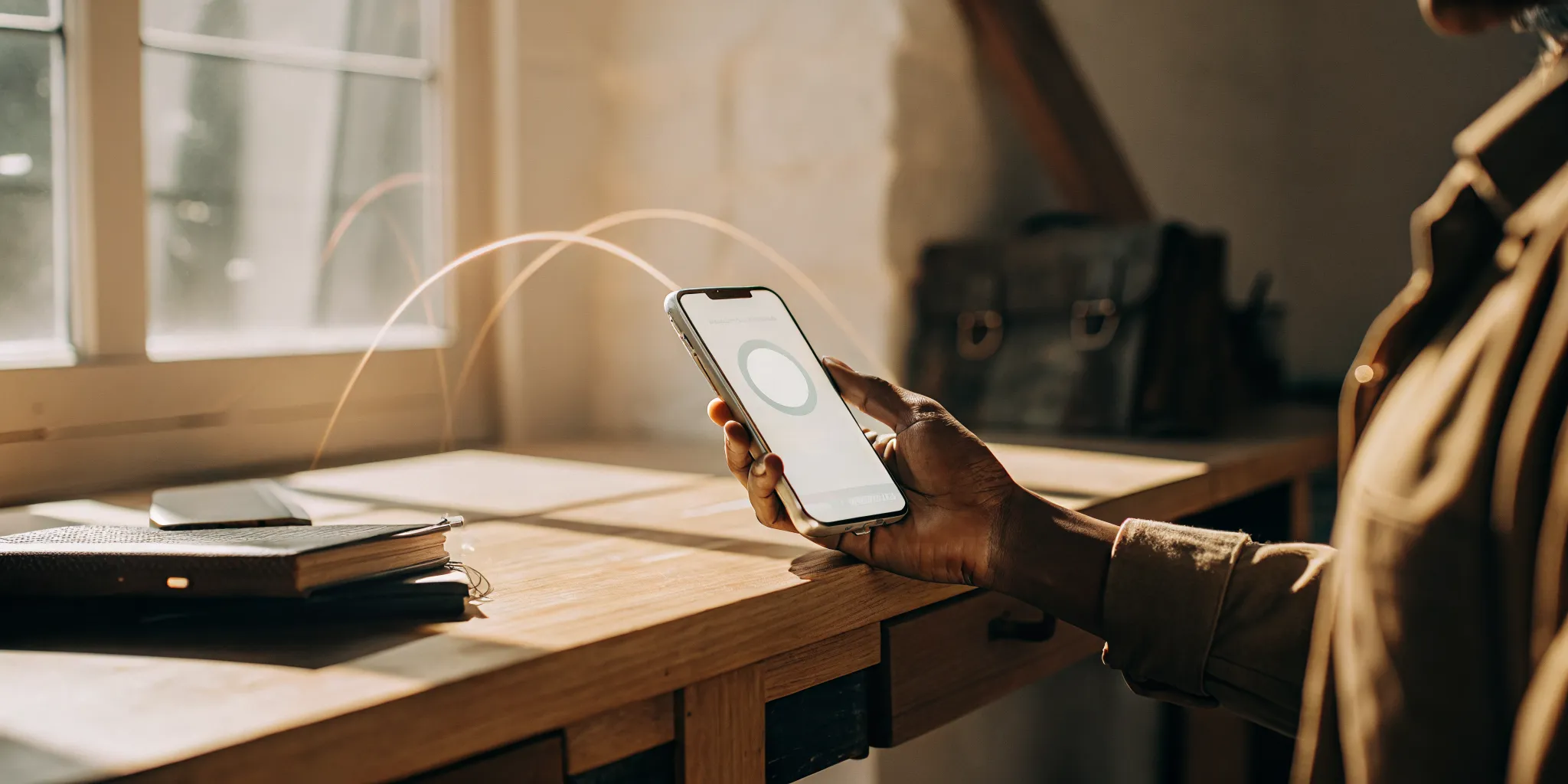 A person uses their phone to instantly borrow $500 with no credit check.