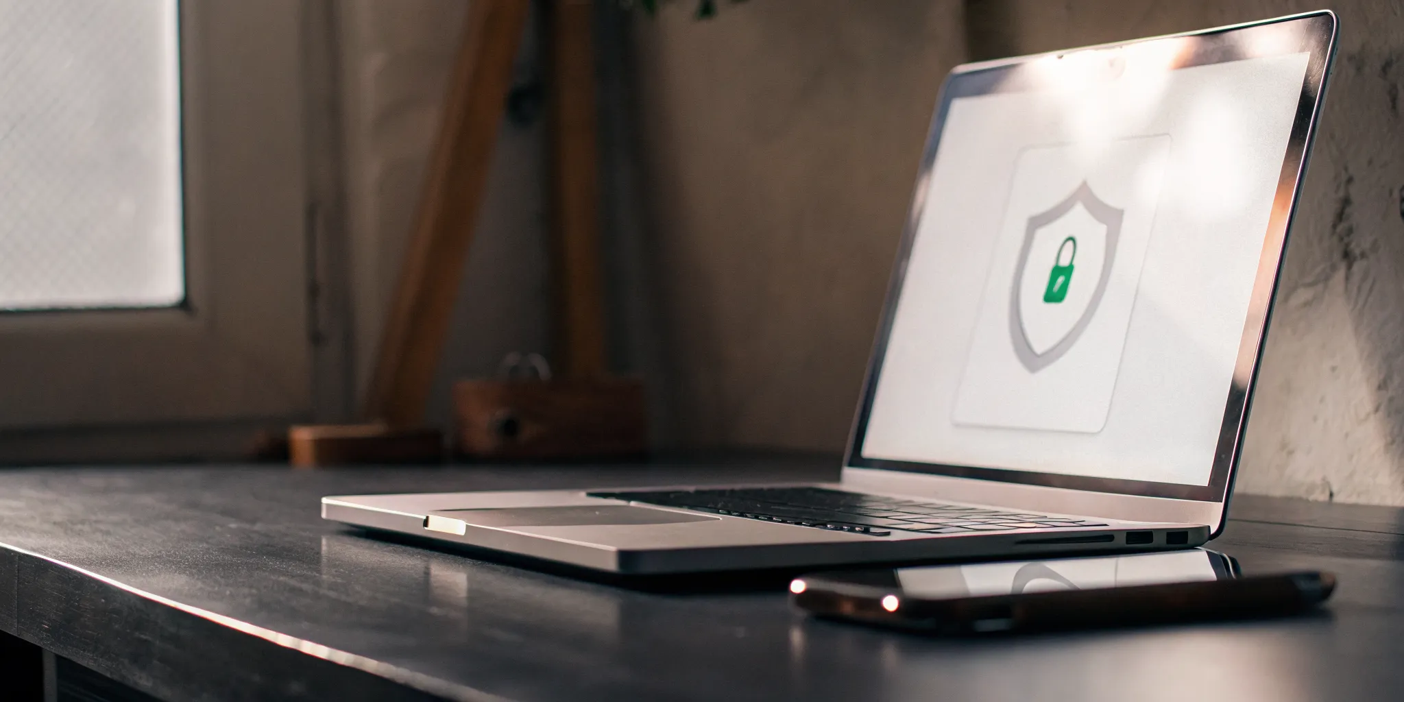 Laptop showing a secure online payday loan application and its credit check requirements.