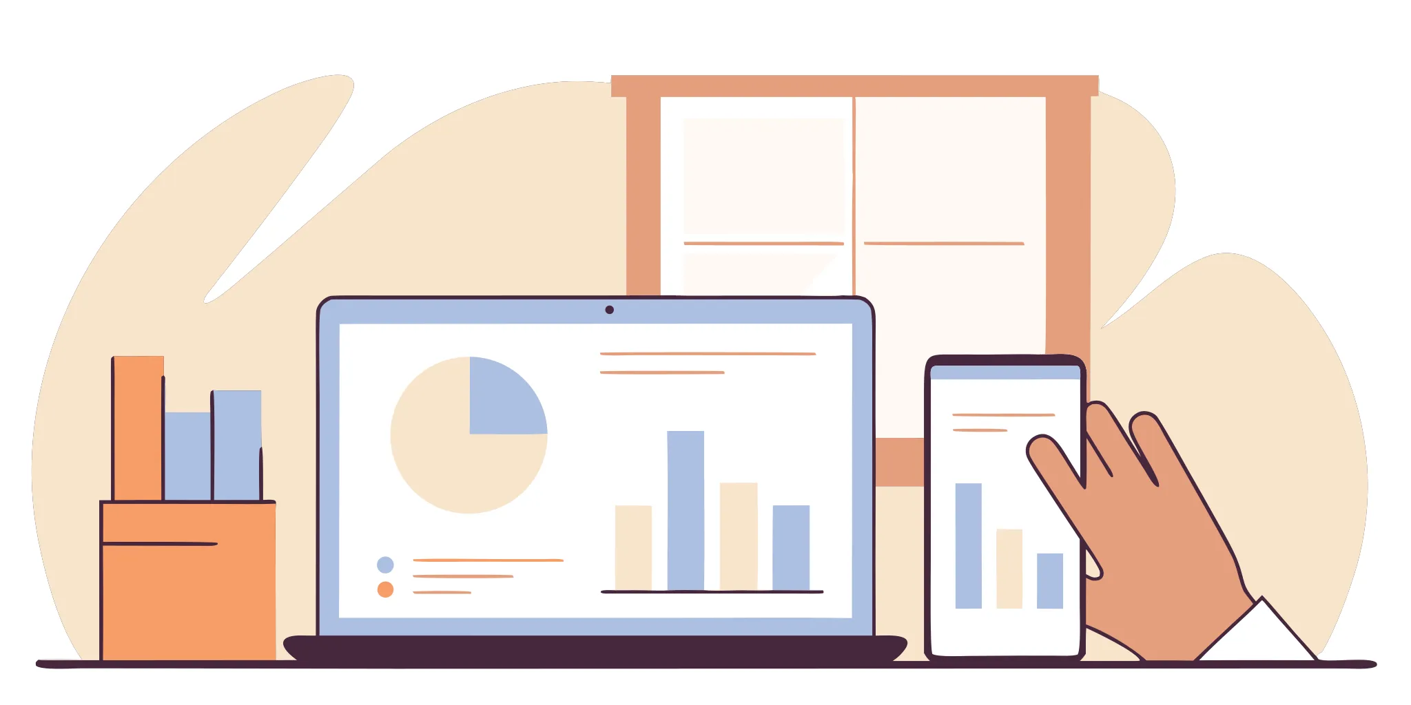 Online loan calculator on a laptop estimating monthly payments and total interest.