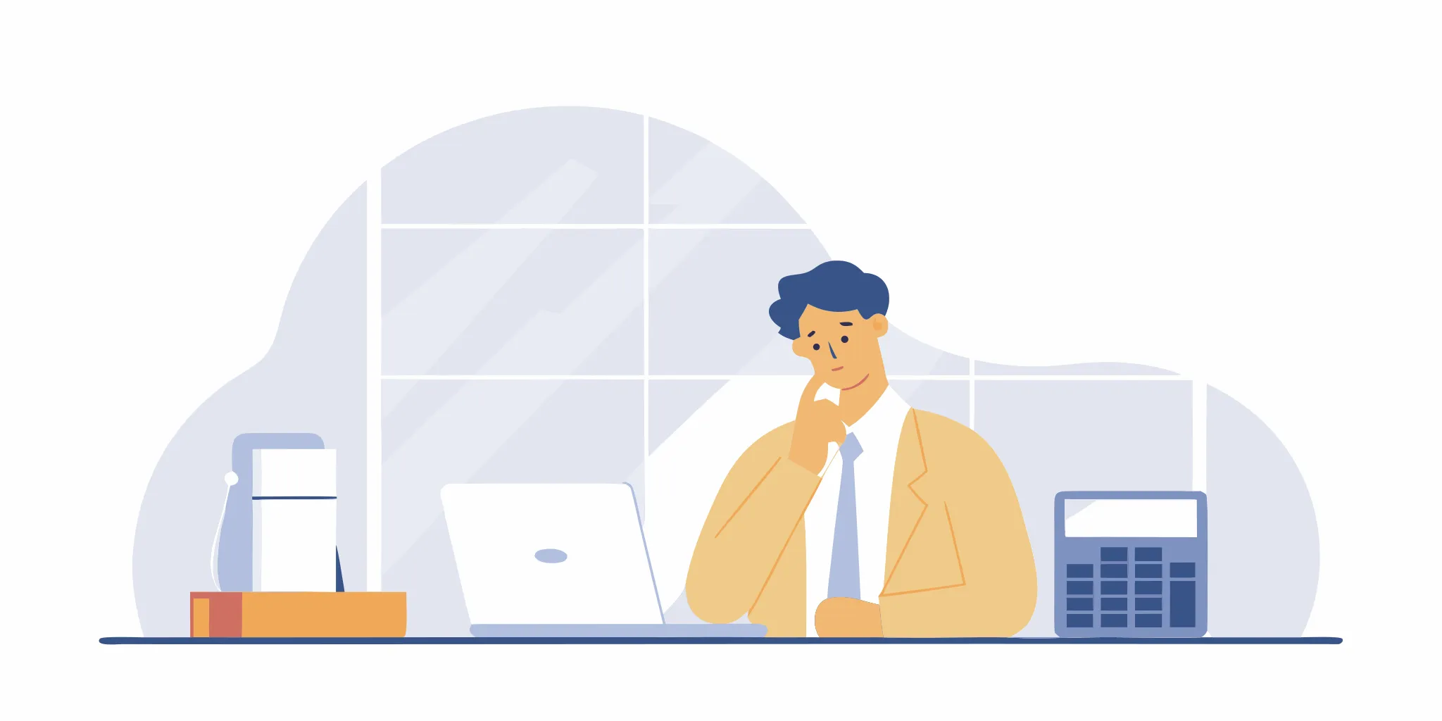 Man at desk with laptop and calculator wondering if payday loans require employment.