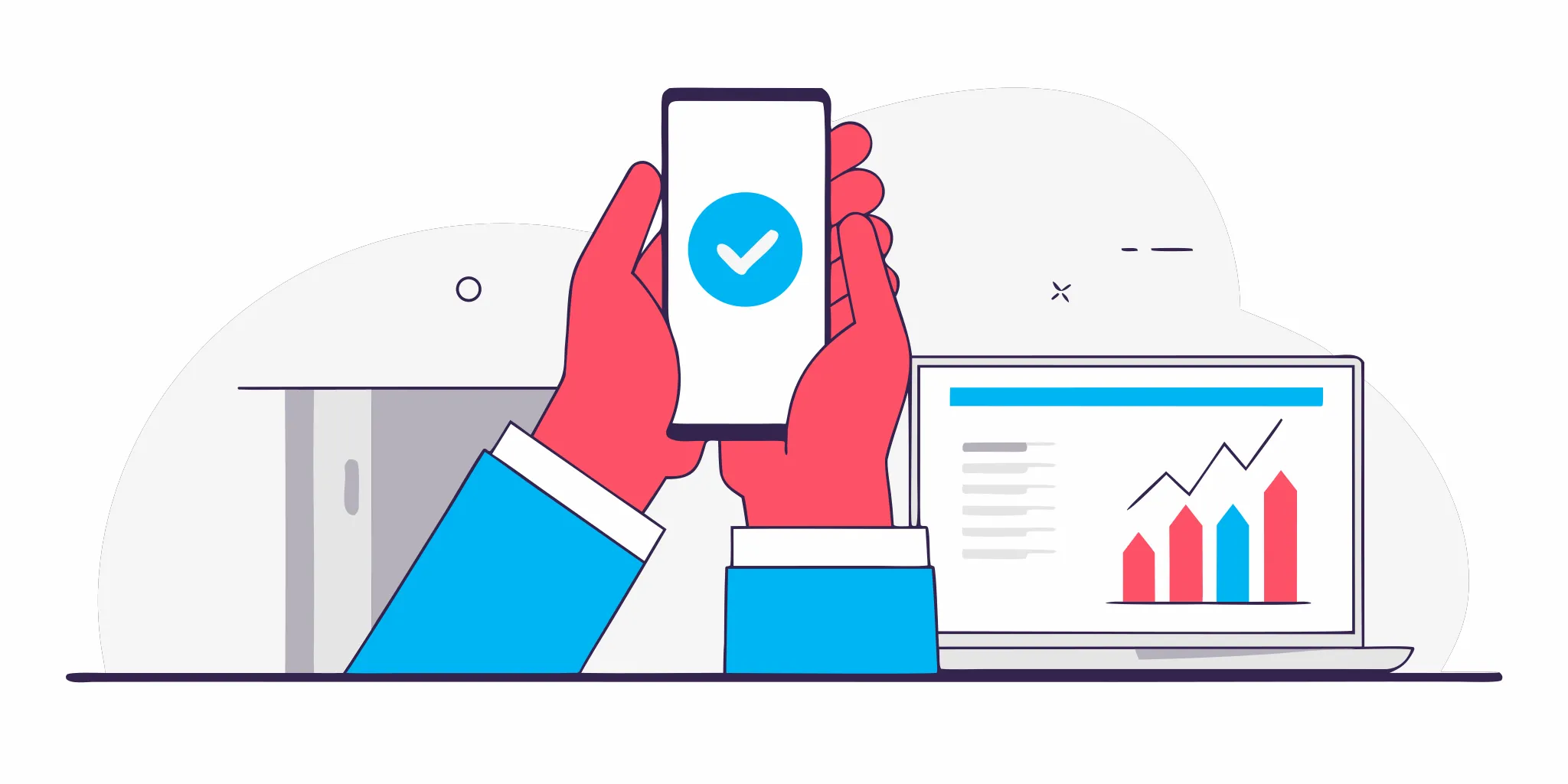 A person receiving instant loan approval from a direct lender on their smartphone.
