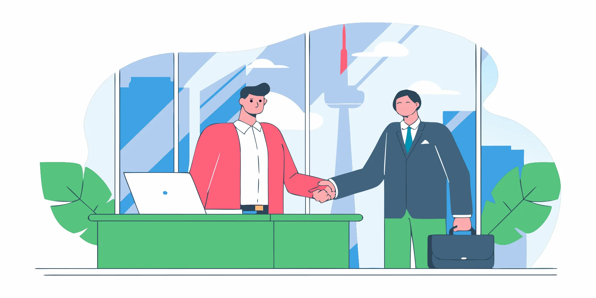 Man shaking hands after learning why he was refused a payday loan in Canada.