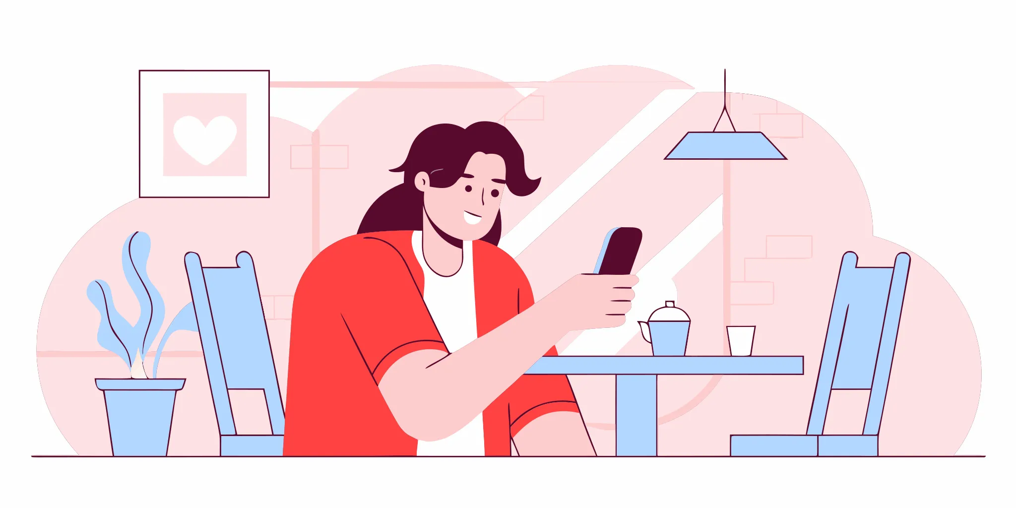 Canadian resident reviewing finances on phone at home