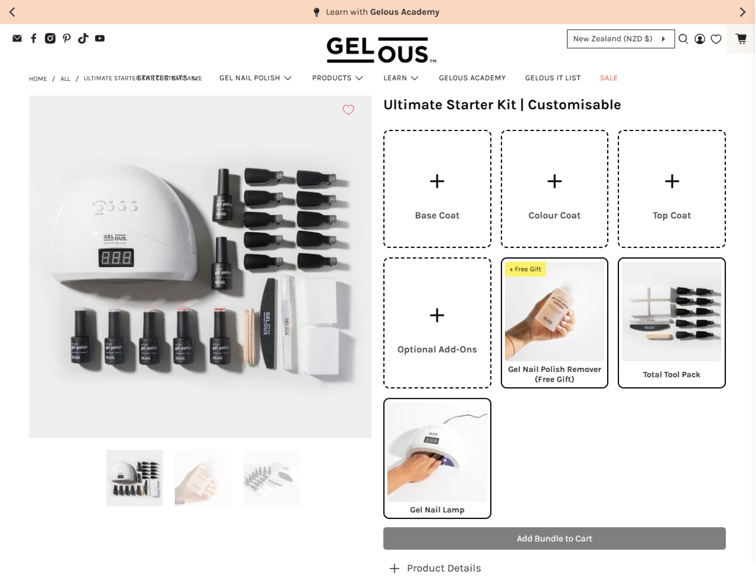 Gelous starter kit bundle built with Easy Bundle Builder