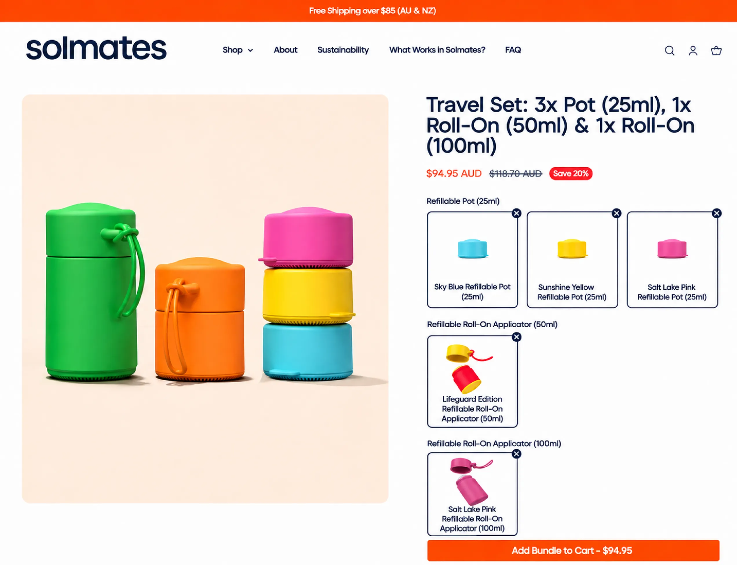 Solmates fixed price bundle built with Easy Bundle Builder