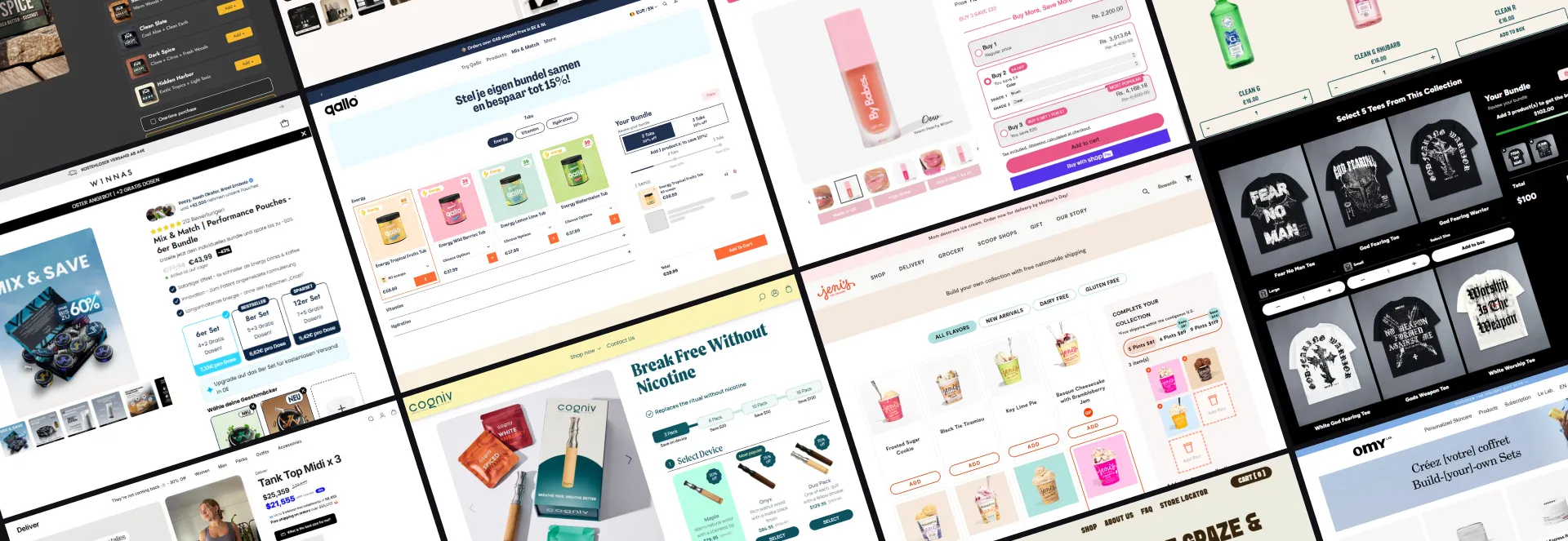 Live Shopify storefronts running bundles built with Easy Bundle Builder