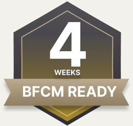 BFCM 4-week timeline badge