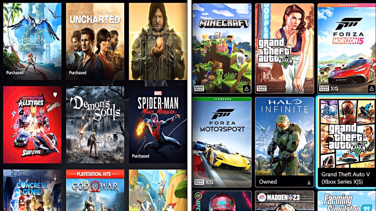 PlayStation Plus Deluxe Games vs Xbox Game Pass Ultimate Games | 2023  Comparison