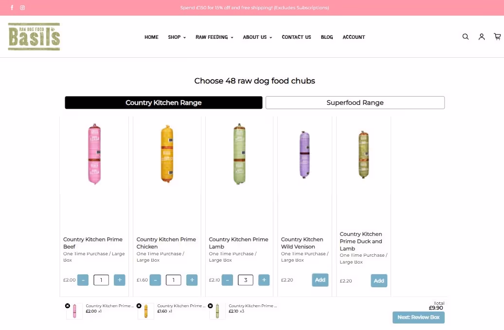 Basil’s Raw Dog Food