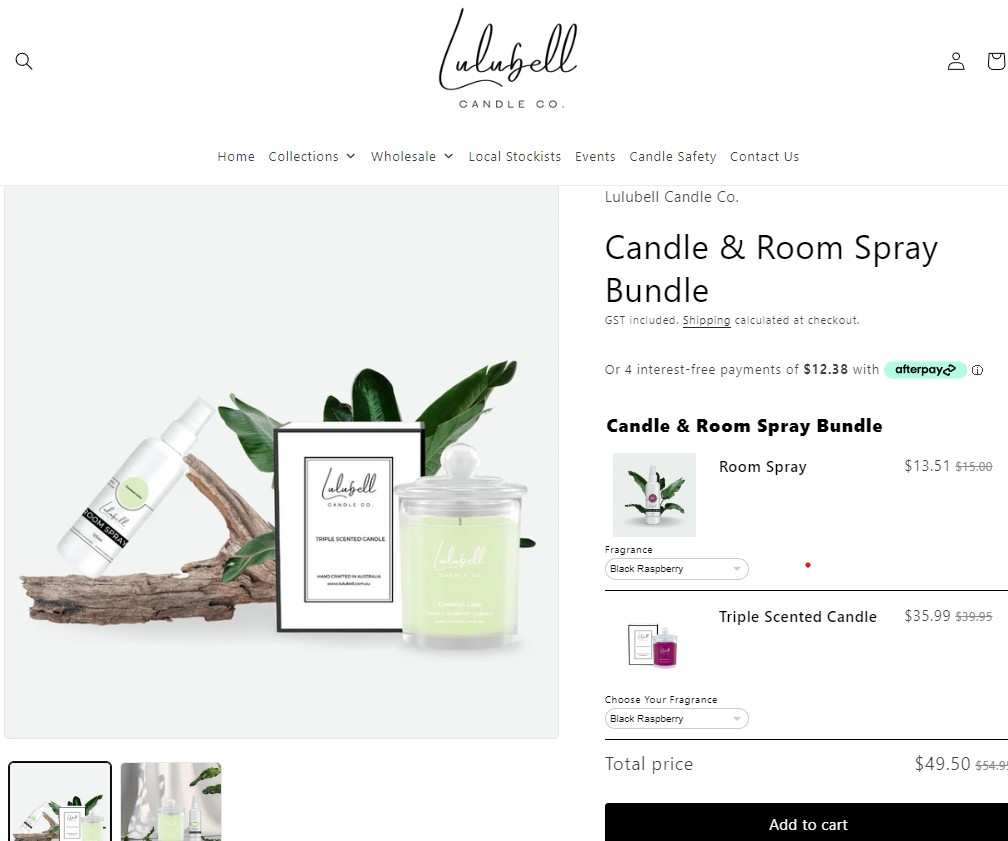 A pre-curated bundle of Lulubell made by Fly, offering a candle and room spray for a delightful home fragrance.