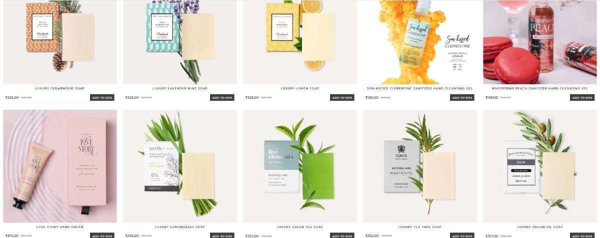 A gifting bundle of Kimirica made using Easy Bundles, encouraging customers to build their own gift box.