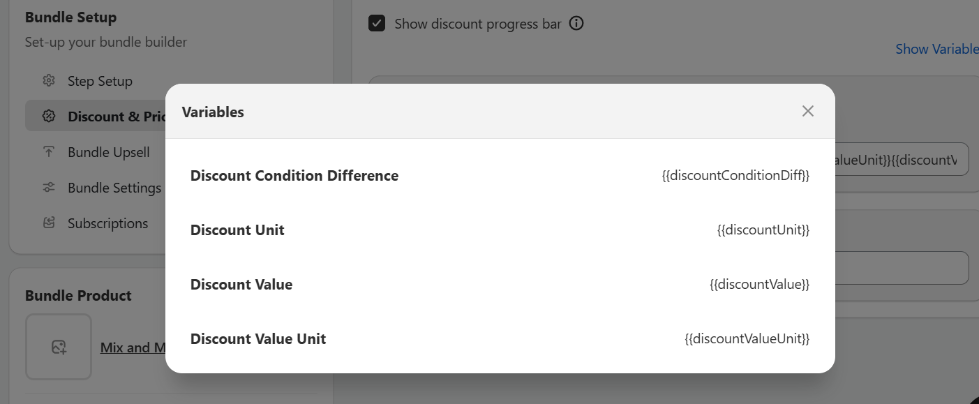 Shopify Mix & Match Bundle - Discount message