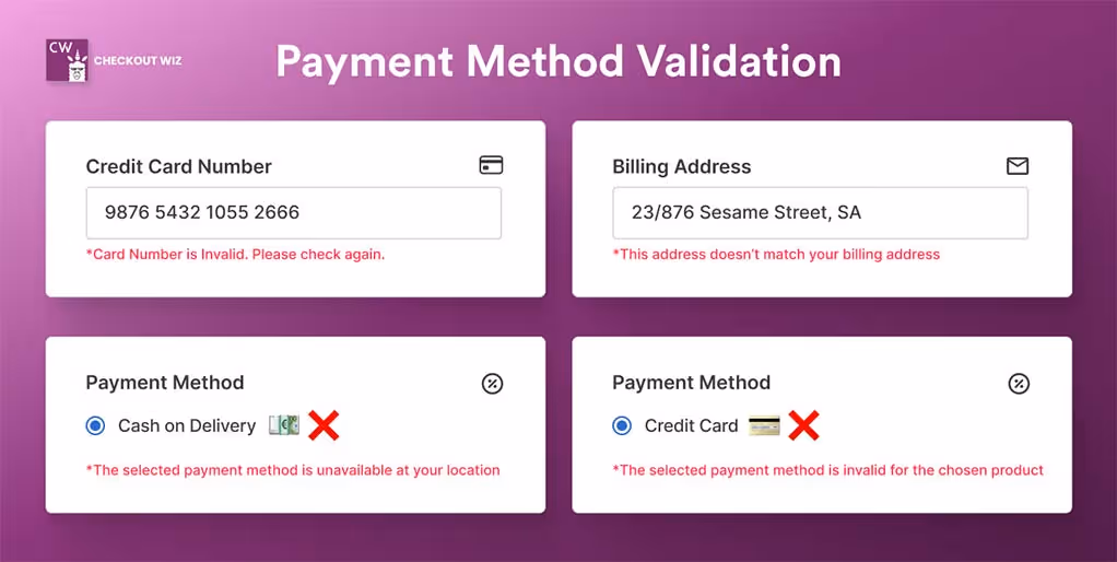 Payment Method Validation on Shopify