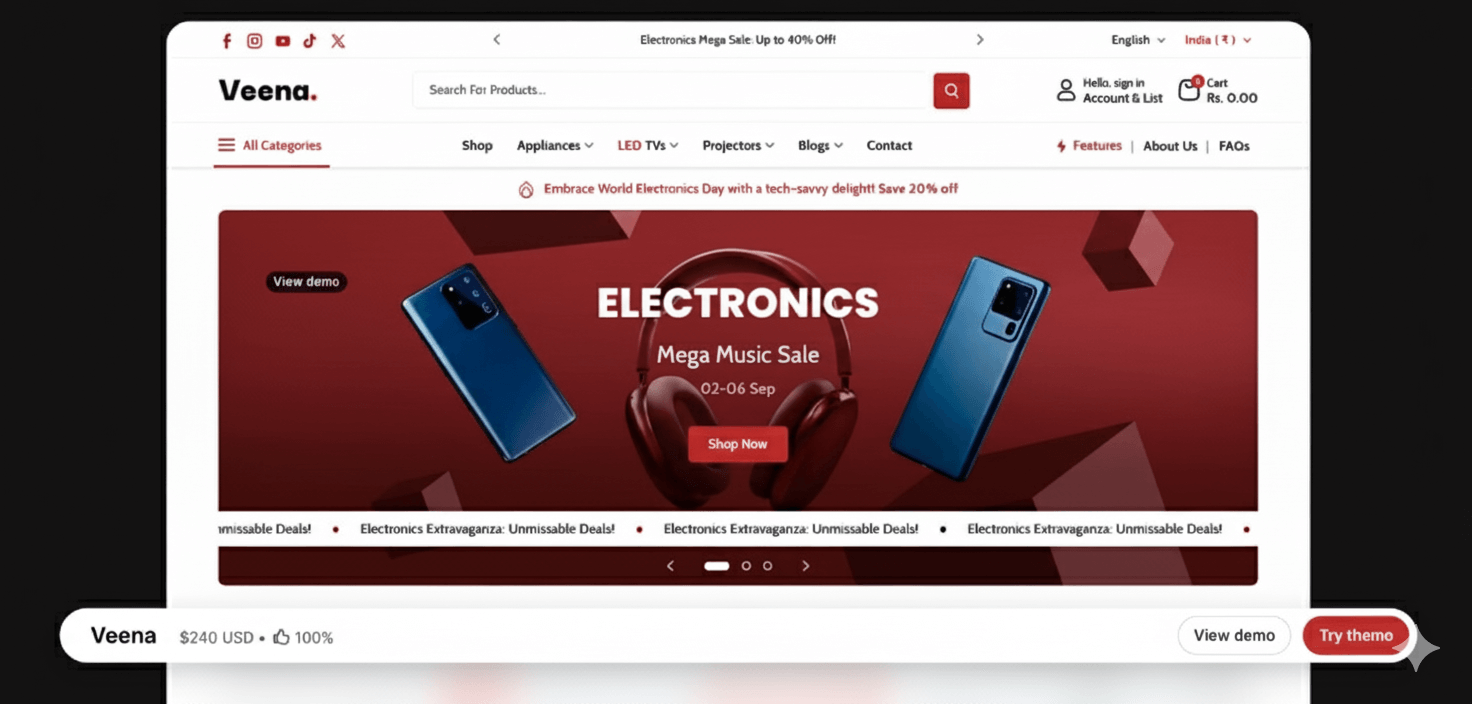 Shopify Christmas Theme Veena 