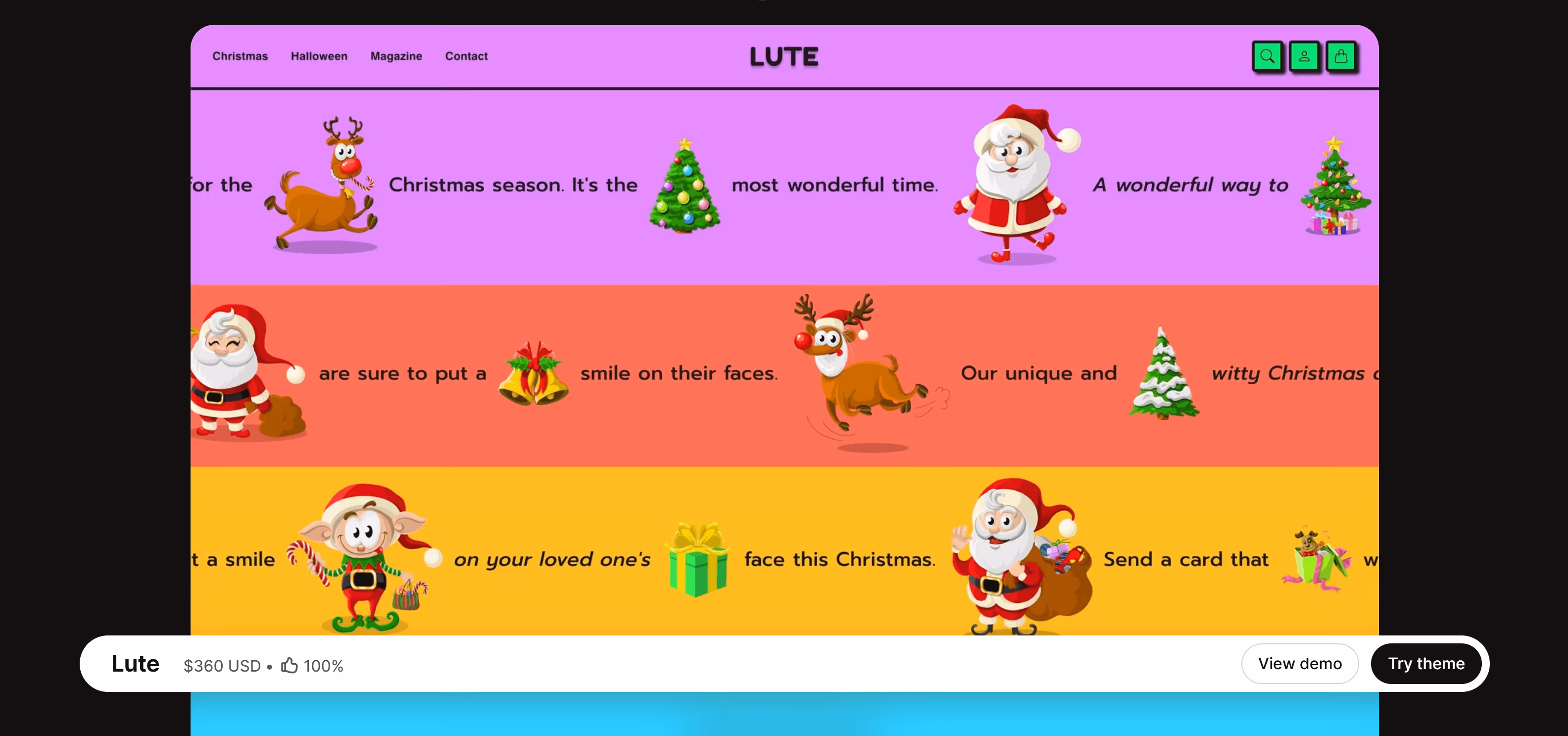 Shopify Christmas Theme Lute