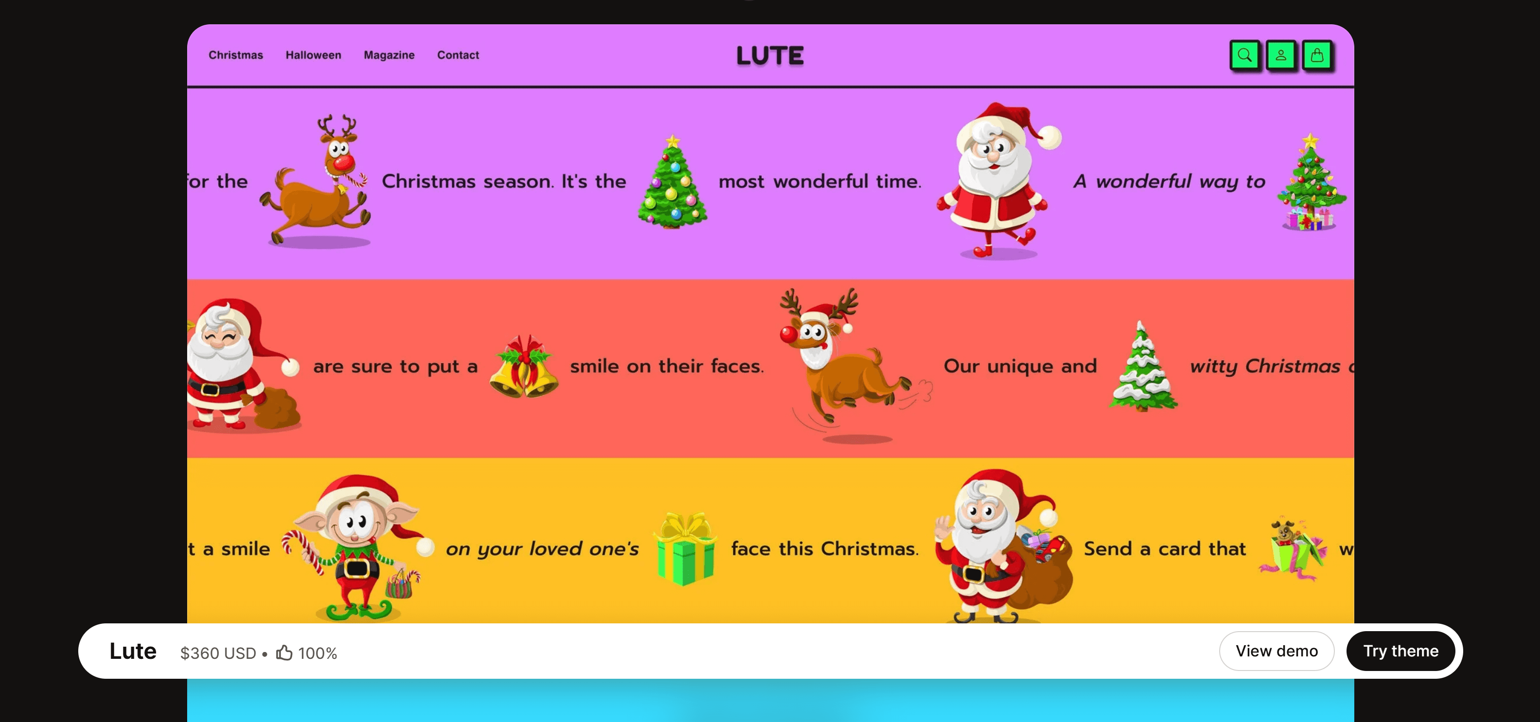 Shopify Christmas Theme Lute 