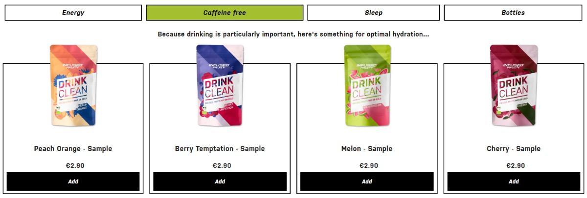 A mix-and-match bundle from Infused Energy made using Easy Bundles, allowing customers to choose their favorite Infused energy products.
