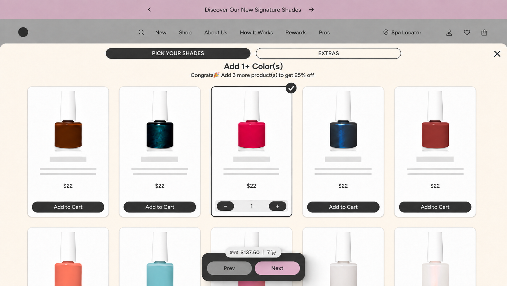 An image showing how easy it is to choose products within the build your system kit