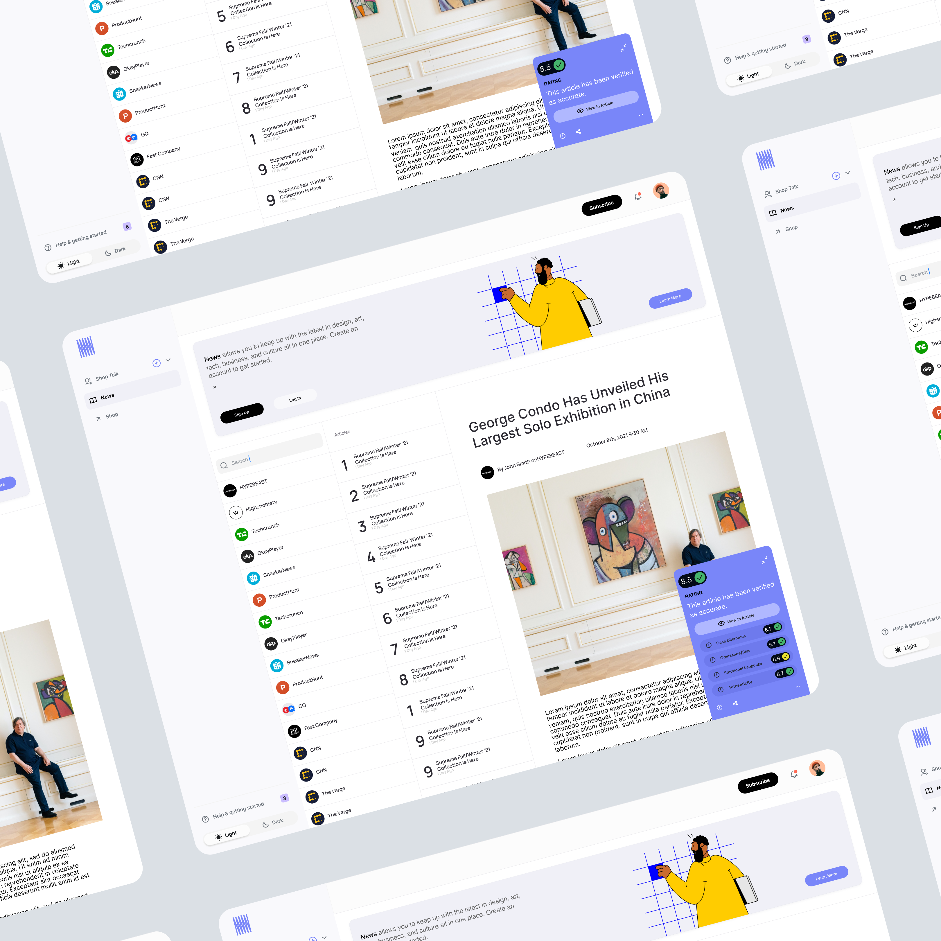 Recent UI work for News