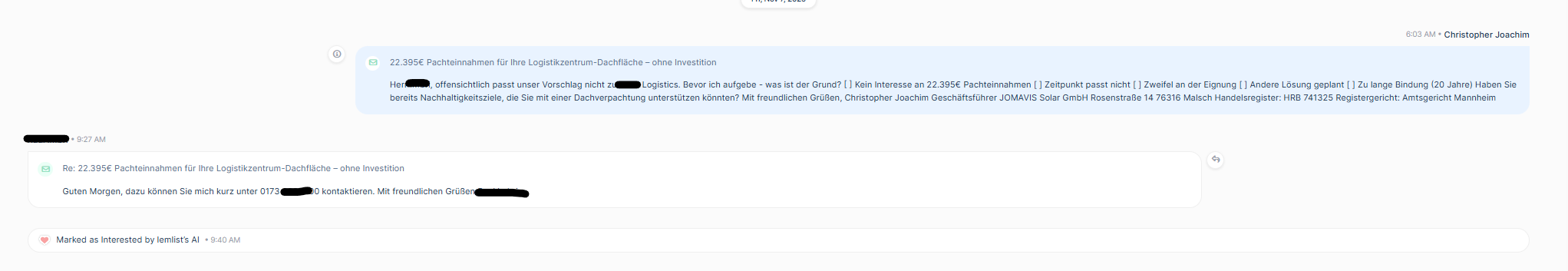 Jomavis 23.995€ Packterminen für Liquiditätsplan