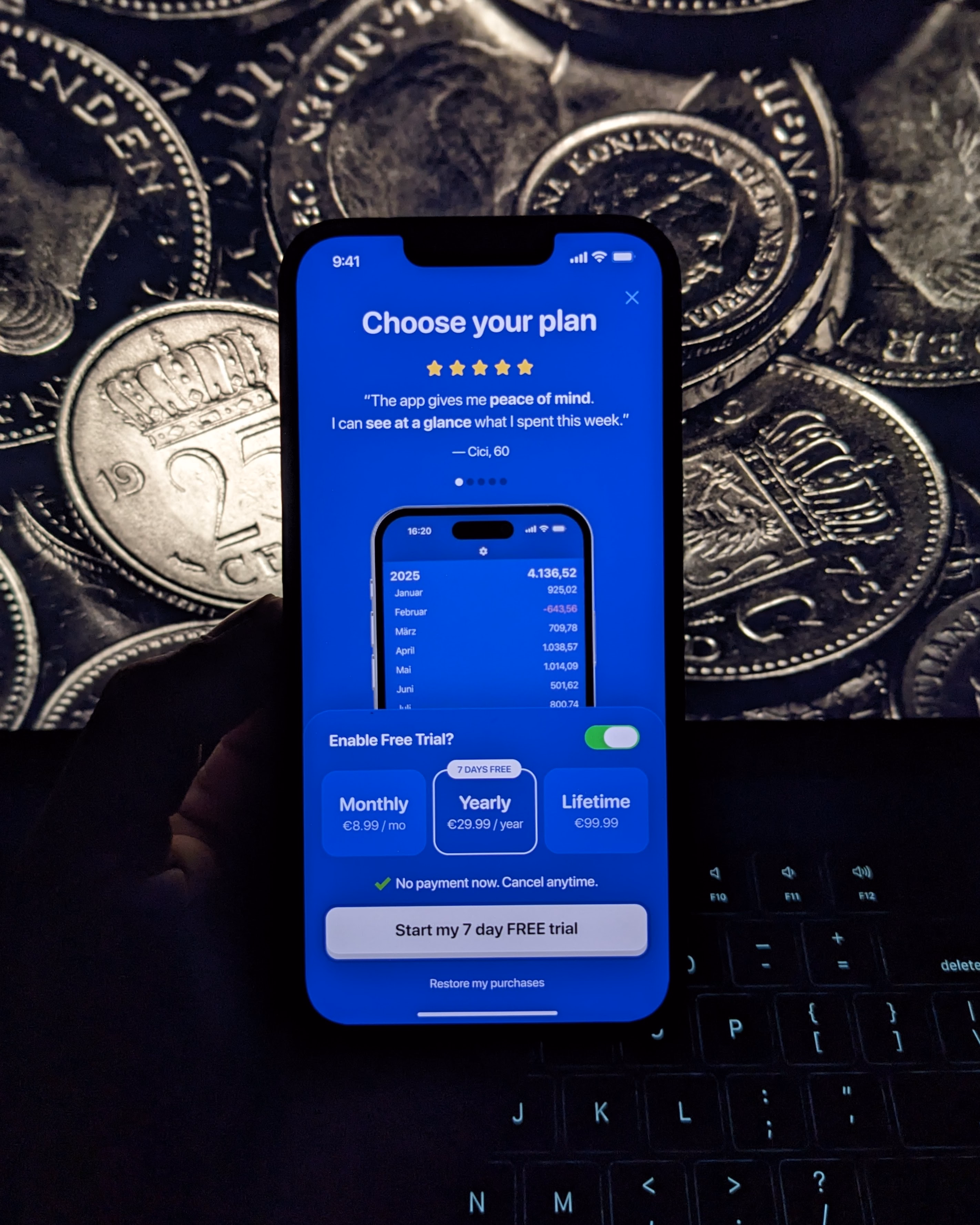 paywall design example by roastmyapp