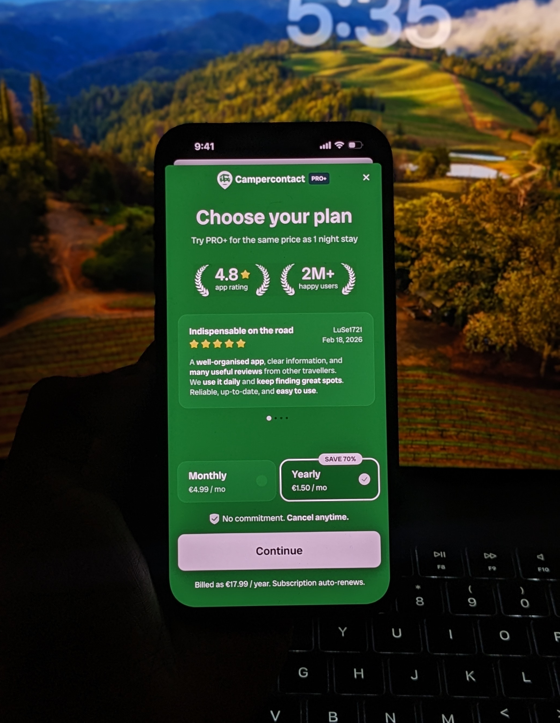Fully-managed paywall and onboarding CRO partnership deliverables by Roastmyapp. Paywall design example.