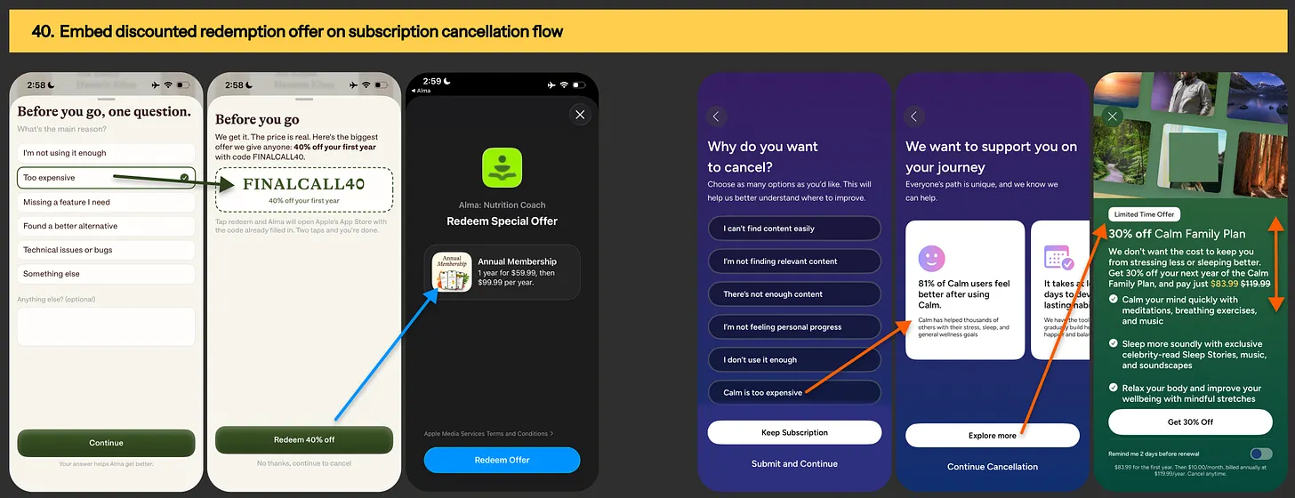 Promotion offer in subscription cancellation flow