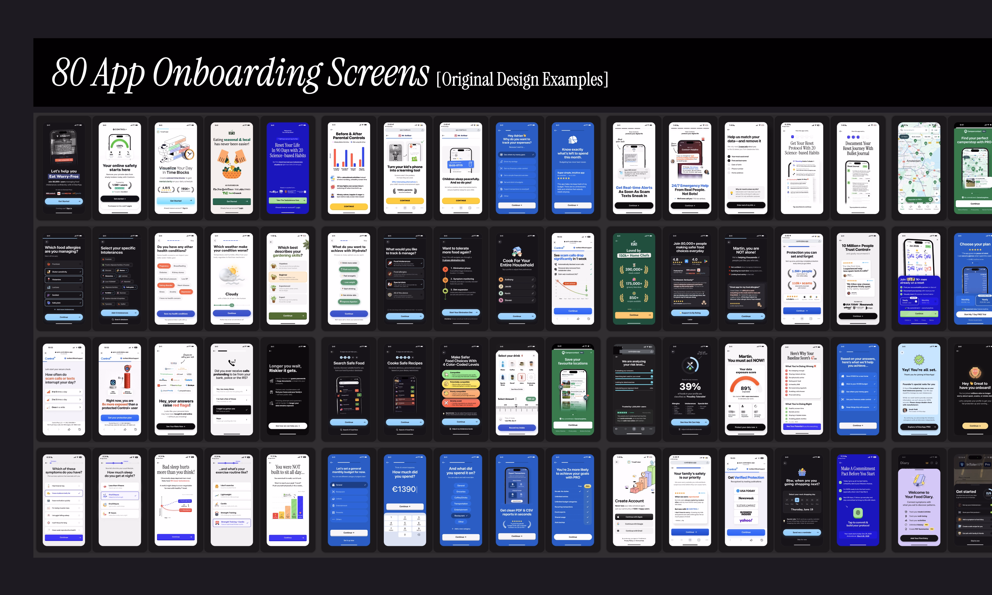 80 app onboarding screens design by roastmyapp figma board