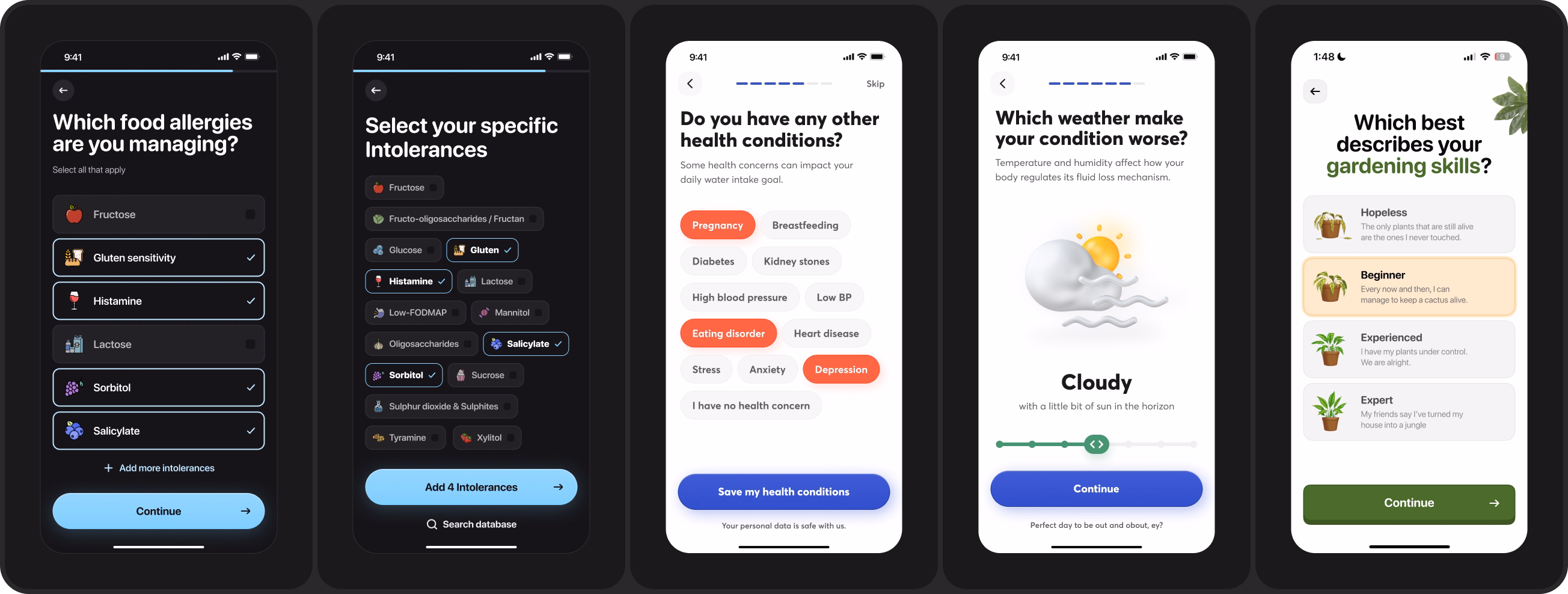 app onboarding design examples from problem amplification pillar