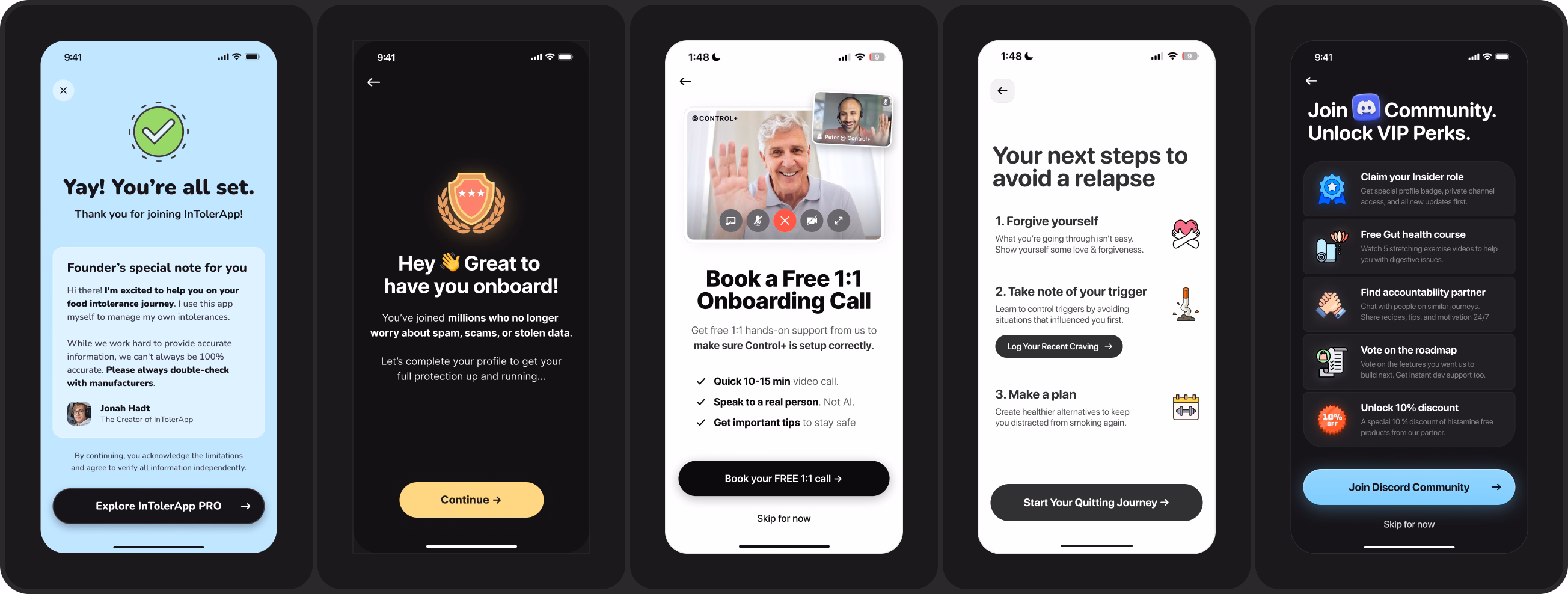app onboarding design from post-purchase flow