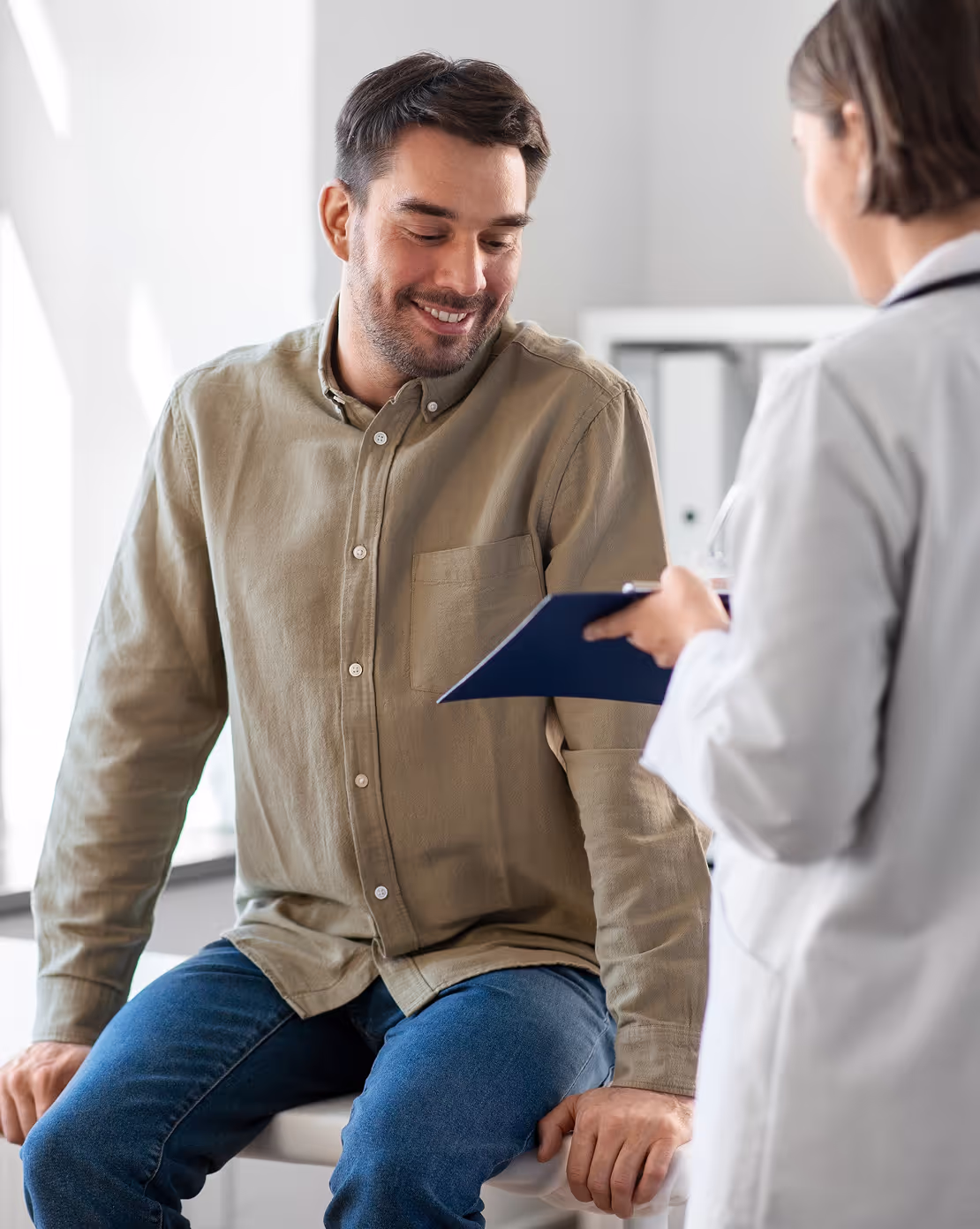 Participant with a doctor