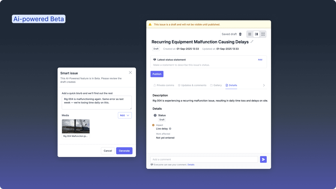 Record  Issues Faster with AI at Shape Construction - Construction Field Management Software