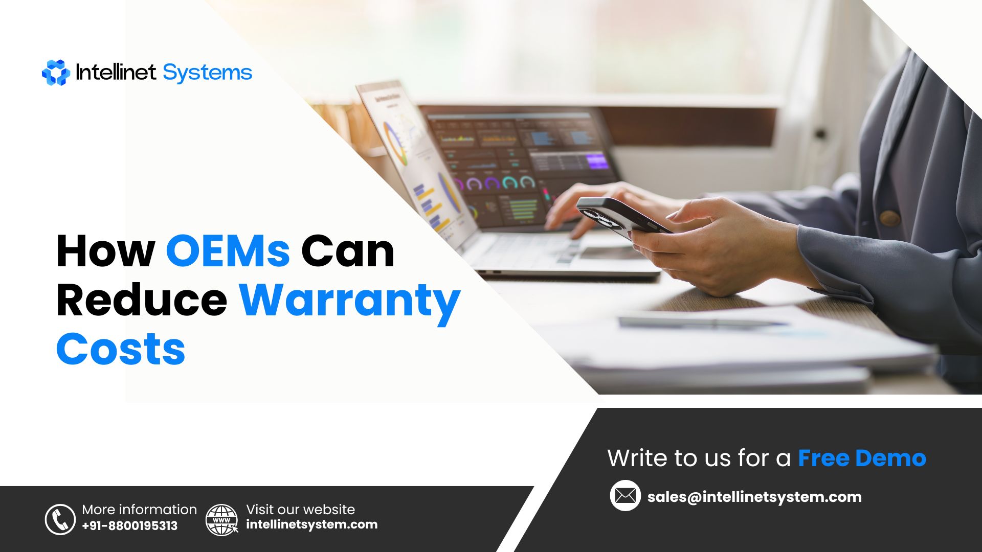 The image shows strategies for OEMs to reduce warranty costs and improve profitability