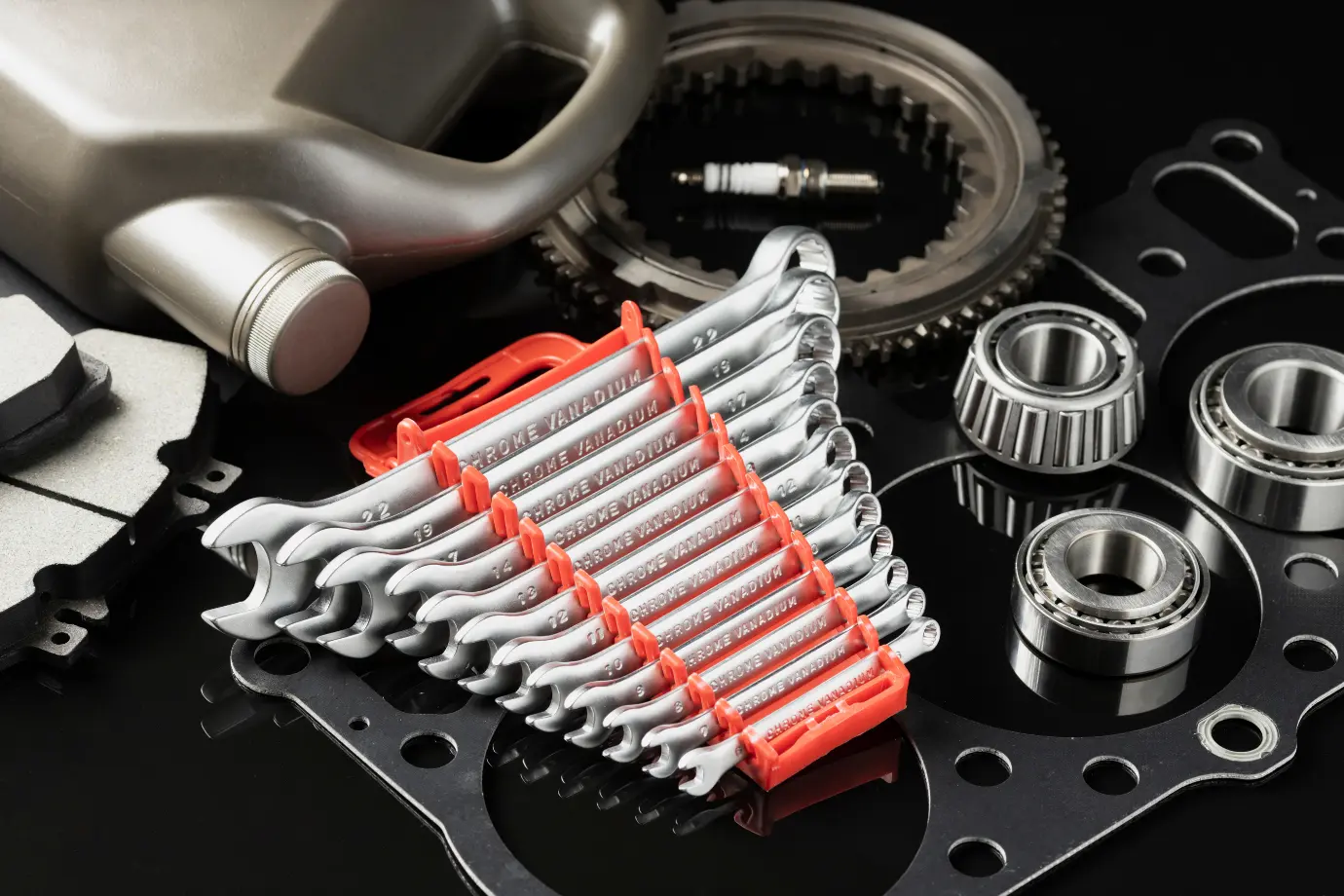 Diagram explaining the process of spare parts distribution across various channels