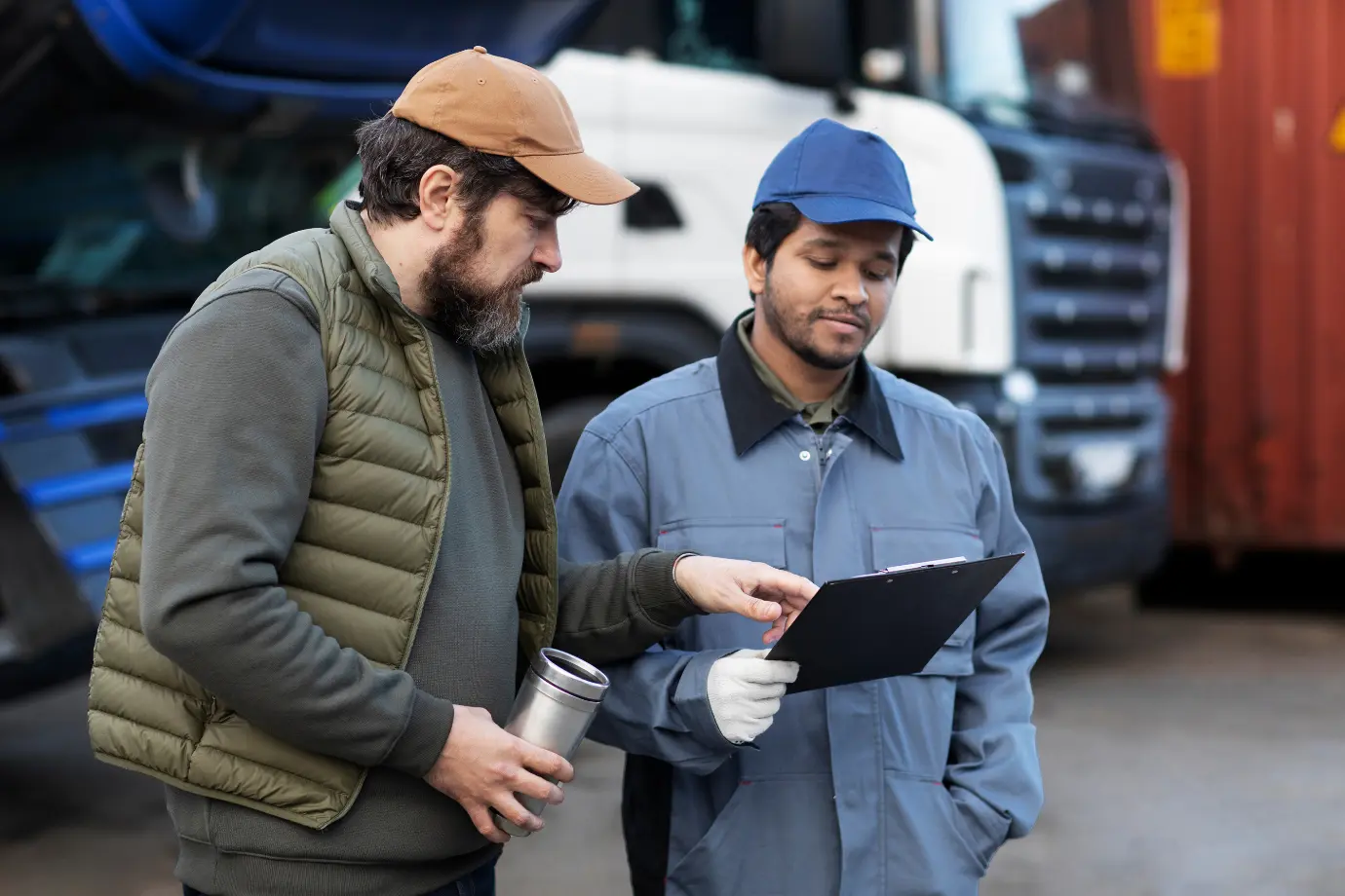 Engineer frustrated with paper manuals during equipment maintenance