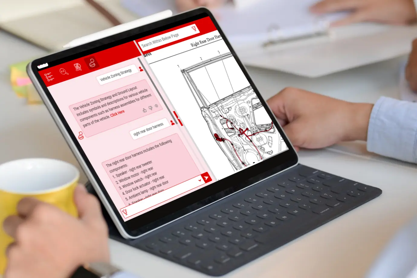 Intelli Manual interface showing guided troubleshooting with clickable instructions