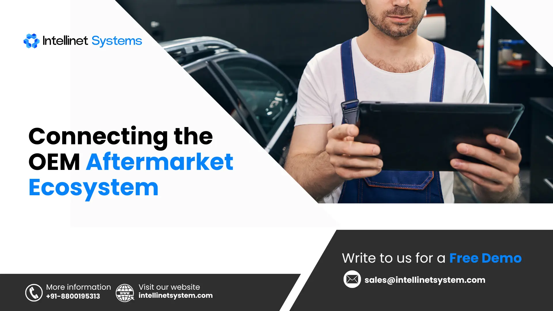 Visual representation of OEMs optimizing aftermarket parts and services through a connected platform
