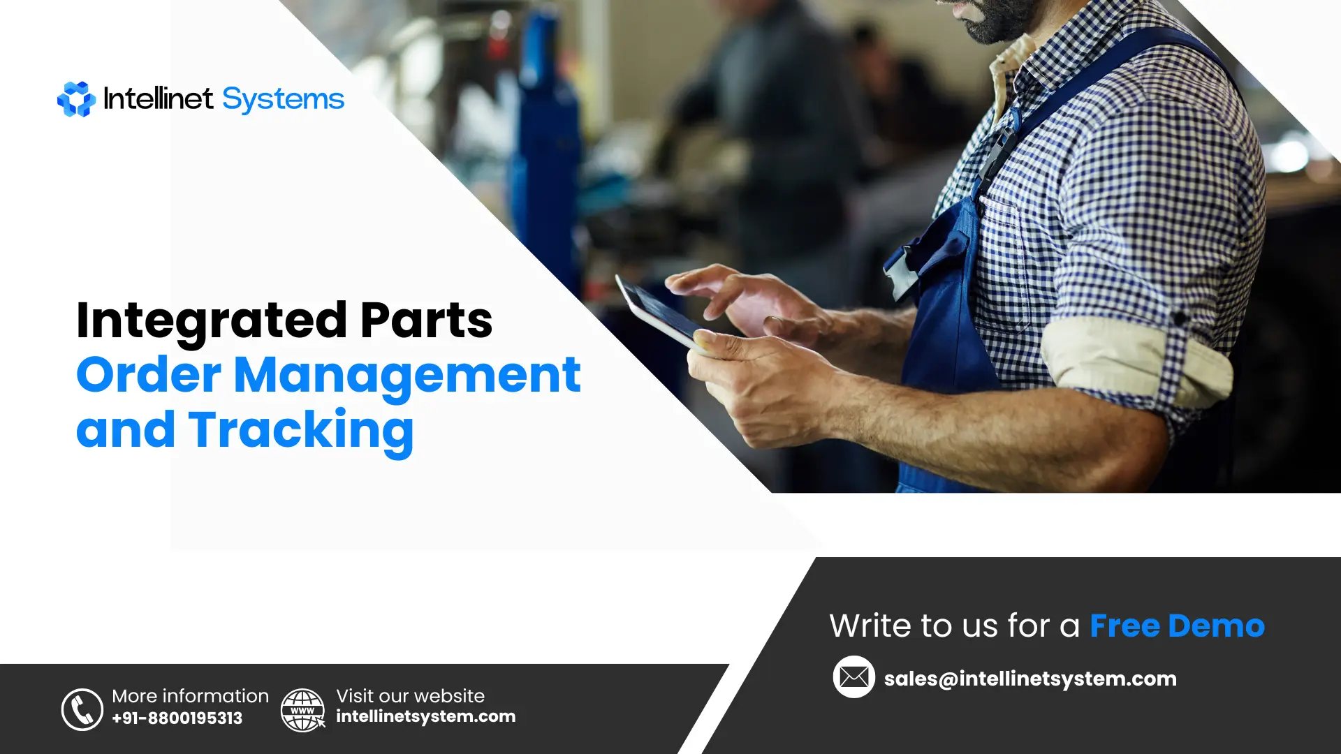 Visual representation of an optimized parts ordering process using integrated tracking and management tools